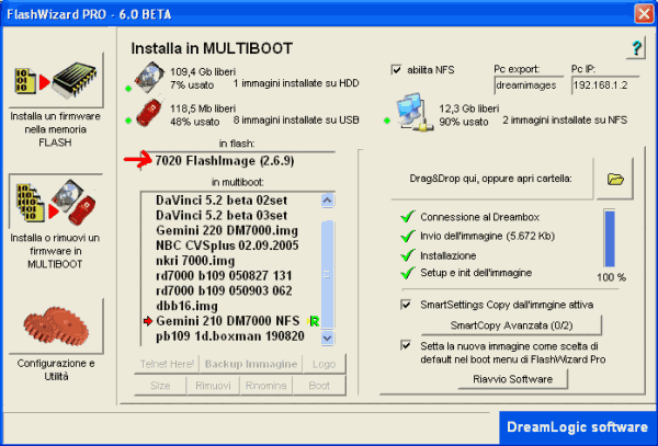 Flash Wizzard 6.0 for Dreambox 7020