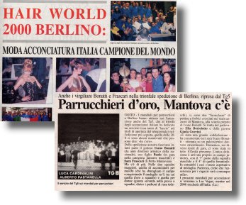 CAAM Centro artistico acconciatori mantovani ai mondiali di Berlino del 2000