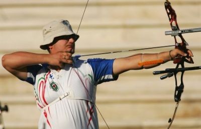 Marco Gagliazzo, il vincitore della medaglia d' oro alle olimpiadi di Athene 2004