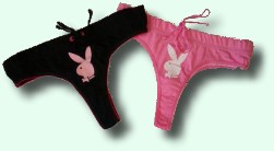 Tanga e Perizoma di PlayBoy Rosa e Nero col Mitico Conigletto