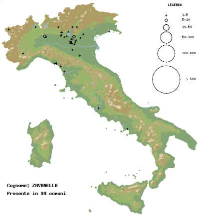 Gli Zavanella in Italia